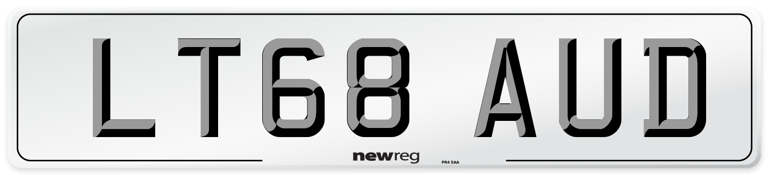 LT68 AUD Number Plate from New Reg
